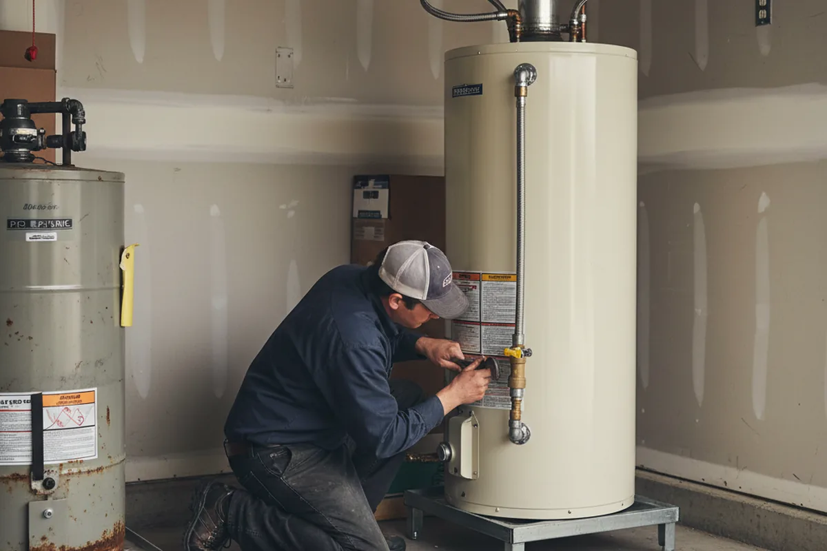 Water heater and shutoff valve replacement in Duxbury